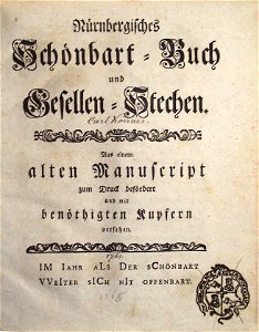 Feuerlein Nürnbergisches Schönbart-Buch 1765 koloriert img01