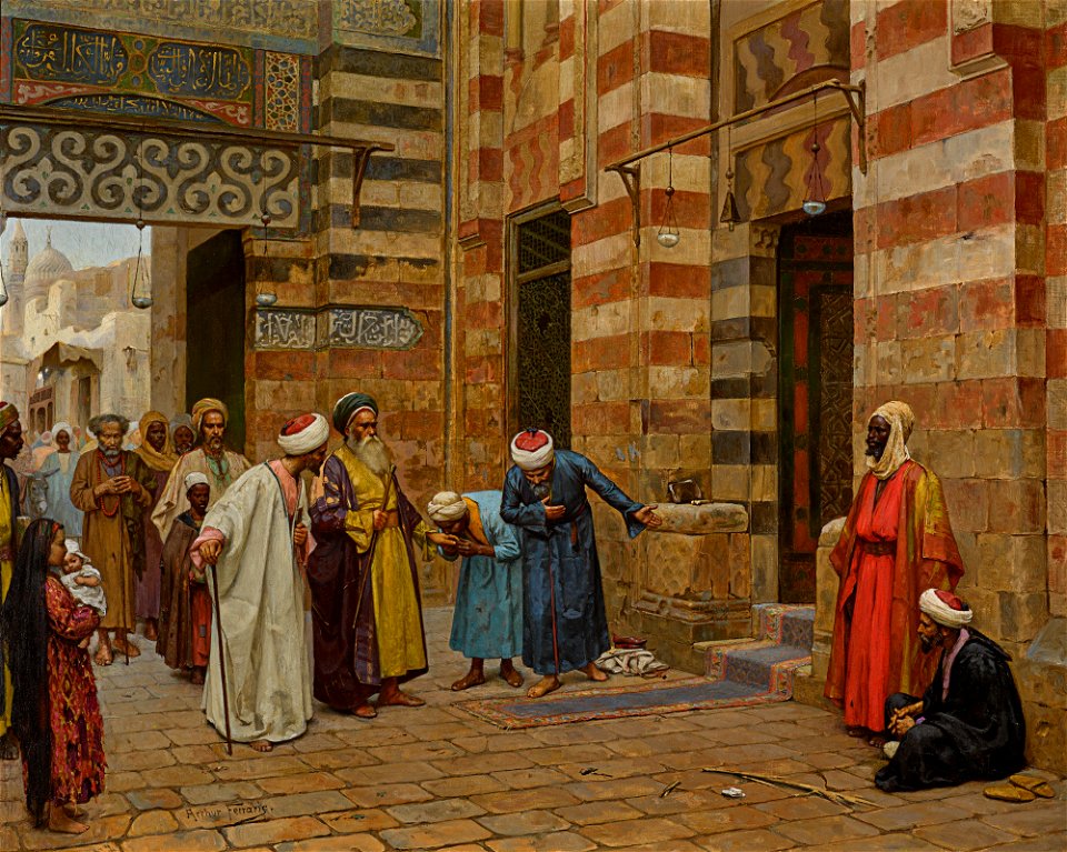 Arriving at the Mosque by Arthur von Ferraris