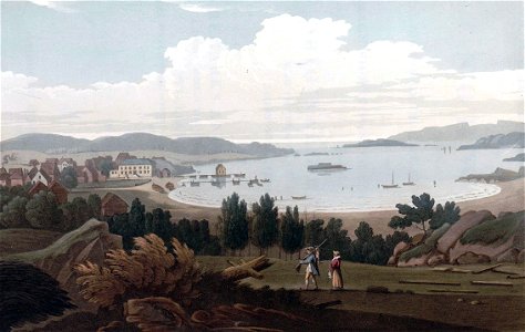 Ferry at Helgeraae (JW Edy plate 40)