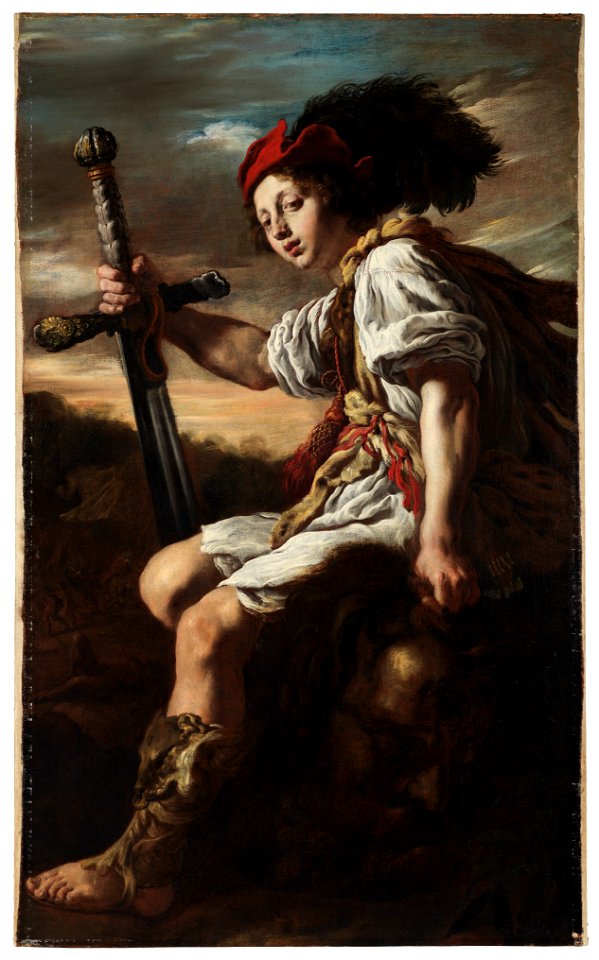 David med Goliats avhuggna huvud (Domenico Fetti) - Nationalmuseum - 159249