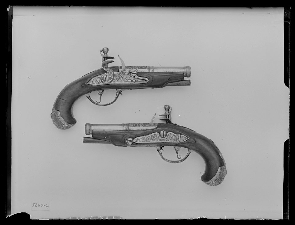 Fickpistol med flintlås, 1700-talets mitt - Livrustkammaren - 10793