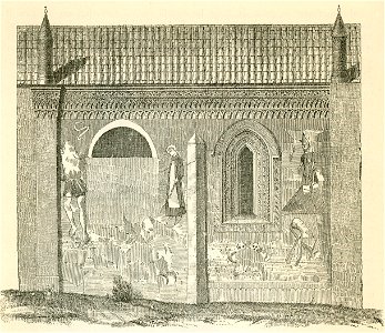 Fianco della chiesa di San Giorgio Castello Valperga. Free illustration for personal and commercial use.