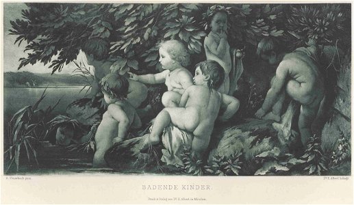 Feuerbach Badende Kinder