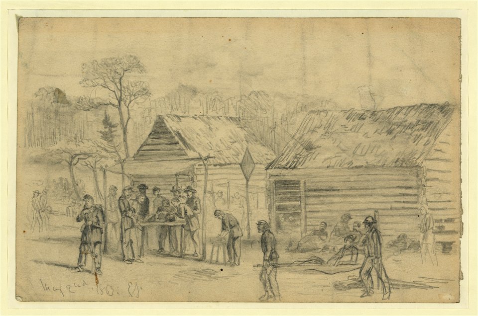 Field hospital (second corps) on the battlefield of Chancellorsville - EF. LCCN2004661925