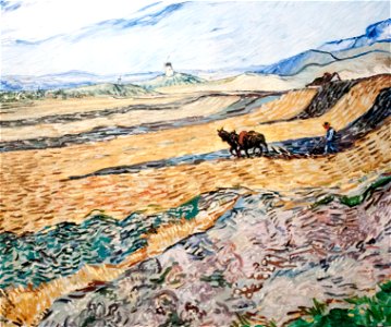 Field with Ploughman and Mill - My Dream
