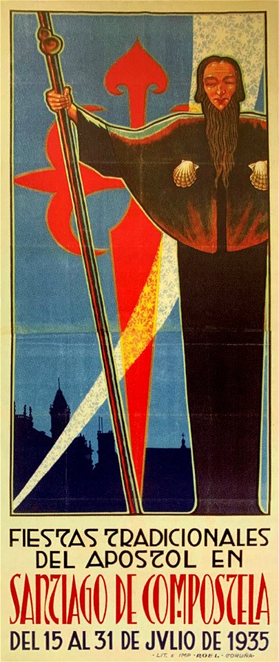 Fiestas tradicionales del Apostol en Santiago de Compostela del 15 al 31 de julio de 1935. CDB