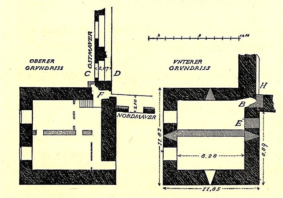 Fig 014 Grundrisse des Nordostturmes