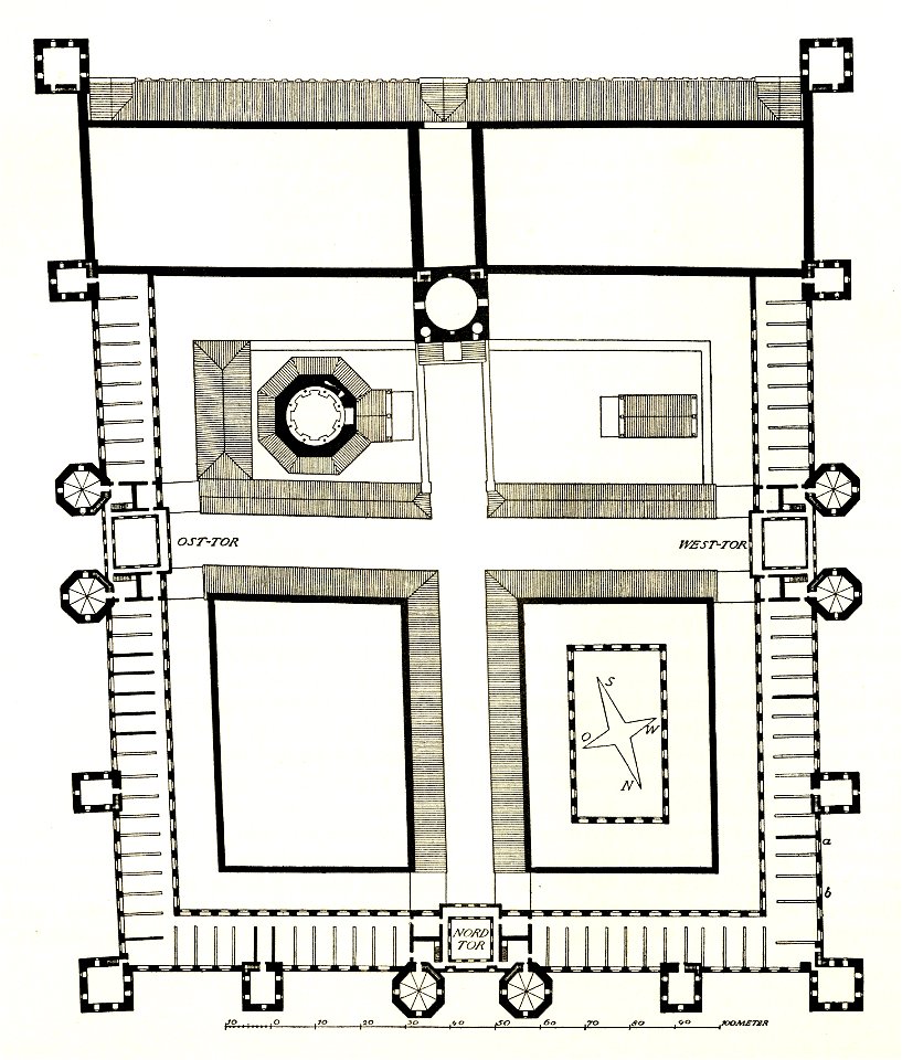 Fig 052 Obergeschoß der Türme, Tore und Außenflügel. Wiederherstellung