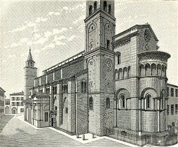 Fidenza lato sinistro e abside della Cattedrale