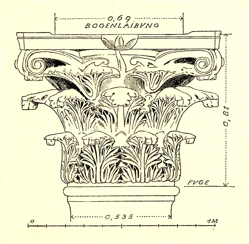 Fig 064 Säulenkapitell vom östlichen Peristylflügel