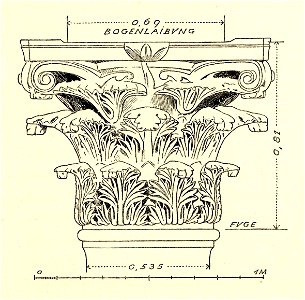 Fig 064 Säulenkapitell vom östlichen Peristylflügel