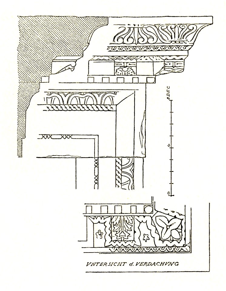 Fig 070 Rahmen und Verdachung der Türe im Vestibül