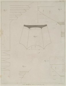 Fig 1 Profile of the capital of the columns Fig 2 The annulets at large Fig 3 Plan of the flatings Fig 4 Profile of the - Wilkins William - 1807