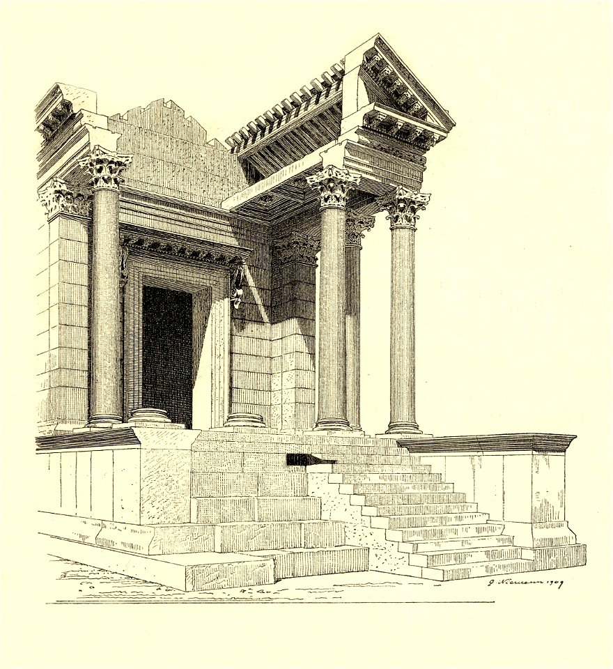 Fig 108 Tempel - Vorhalle - Stand 1907