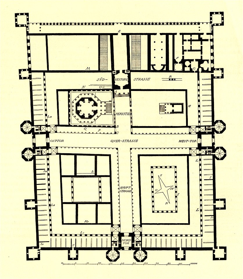 Fig 004 Grundriss des Hauptgeschoßes in teilweiser Wiederherstellung