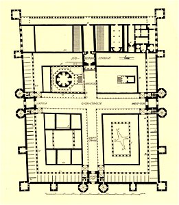 Fig 004 Grundriss des Hauptgeschoßes in teilweiser Wiederherstellung