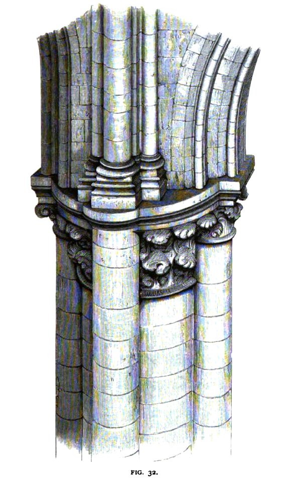 Fig 32 -Perspective View of the Seventh Pier of the Nave of Paris
