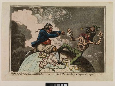 Fighting for the Dunghill- - or - Jack Tar settling Citoyen Francois (caricature) RMG PW3923