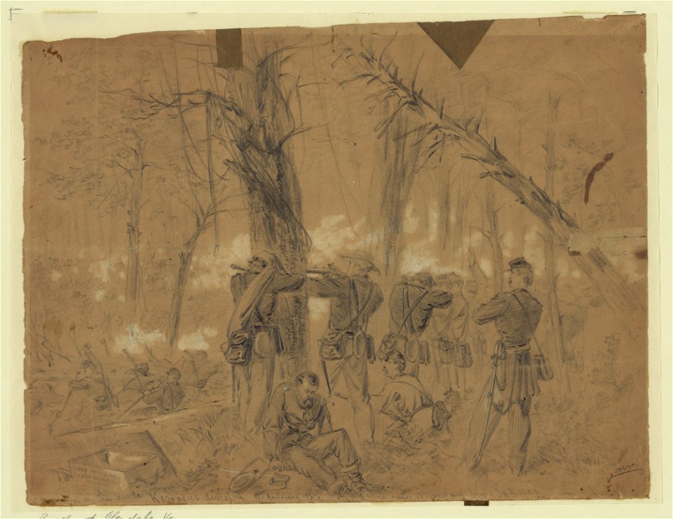 Fighting in the woods Kearneys division repulsing the enemy Monday June 30th 1862 LCCN2004660376
