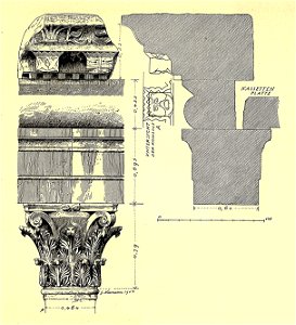 Fig 084 Gebälk und Kapitell vom äußeren Umgange