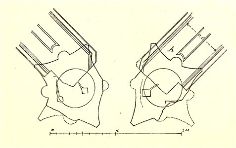 Fig 089 Draufsicht auf die Kapitelle der Ecksäulen C und D Tafel IX