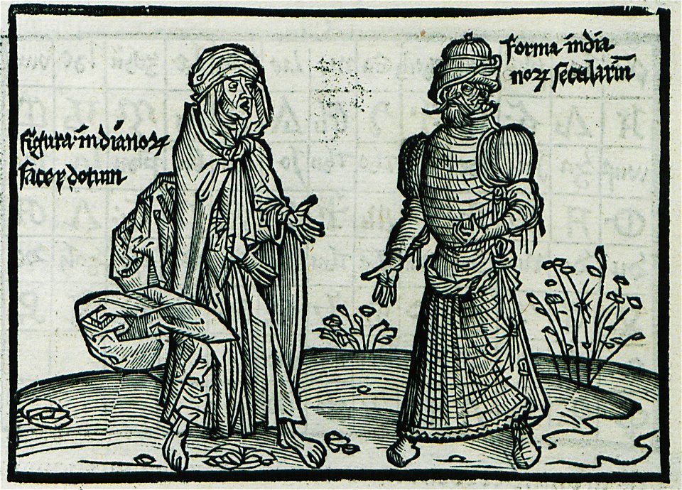 Figura Indianorum sacerdotum Forma indianorum seculorum - Breydenbach Bernhard Von - 1502