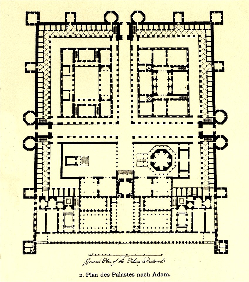 Fig 002 Plan des Palastes nach R. Adam