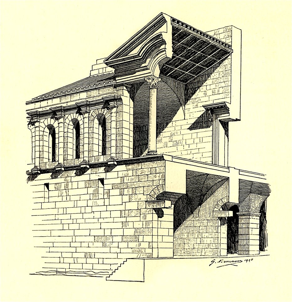 Fig 127 - Mittelbau der Südseite - ergänzt