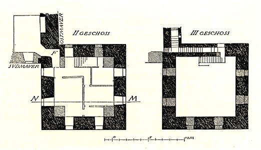 Fig 015 Grundrisse durch den Südostturm