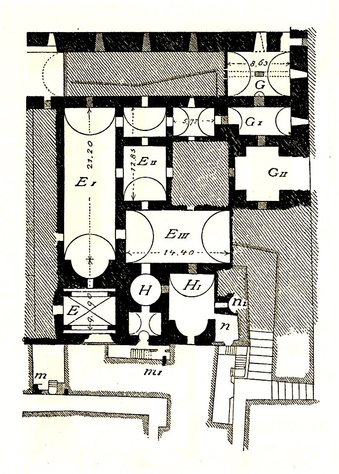 Fig 135 Südwestecke des Untergeschosses - Ergänzung zu Fig. 129