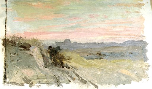 Figure Digging in Sand Dunes, Northern France RMG PU0419