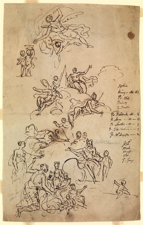 Figure studies for the west wall (second project) RMG L9640-001