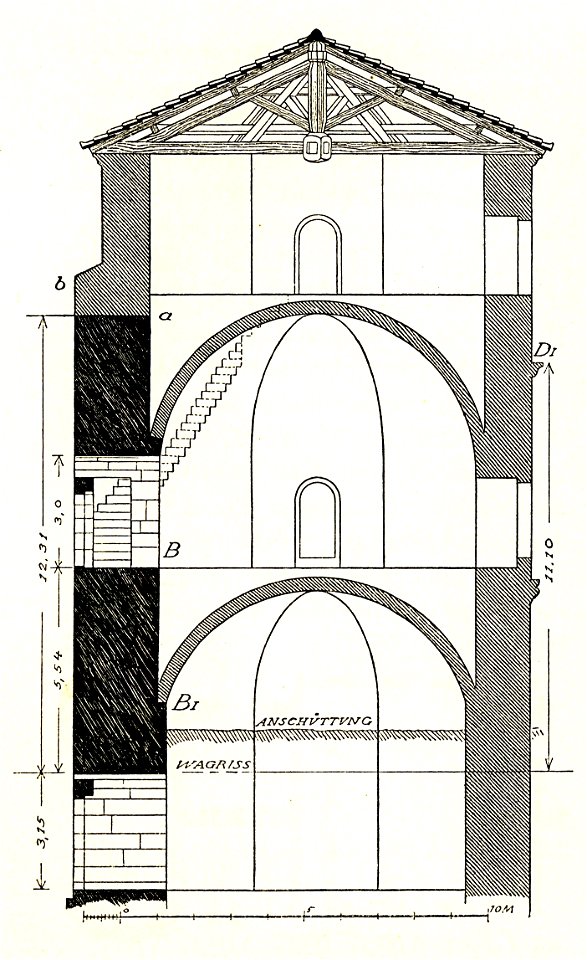 Fig 033 Querschnitt durch einen achtseitigen Turm