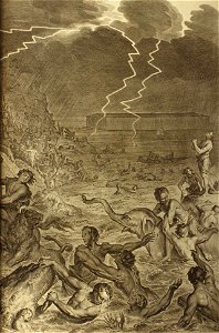 Figures 010 And it rained upon the Earth forty days and forty nights (right plate)