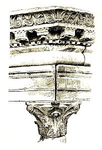 Fig 082 Kapitell und Gebälkecke vom äußeren Umgang
