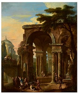 FIGURES AMONG ROMAN RUINS