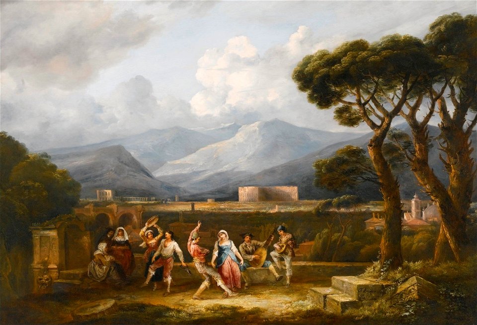 Figures Dancing the Saltarello by Thomas Barker of Bath