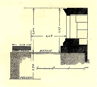 Fig 111 Tempel - dahinterliegende Hofmauer