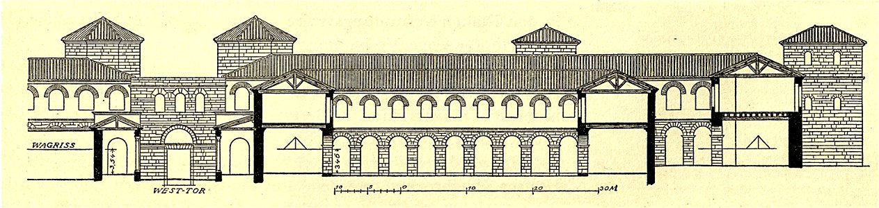 Fig 118 - Längenschnitt durch das Nordwestviertel