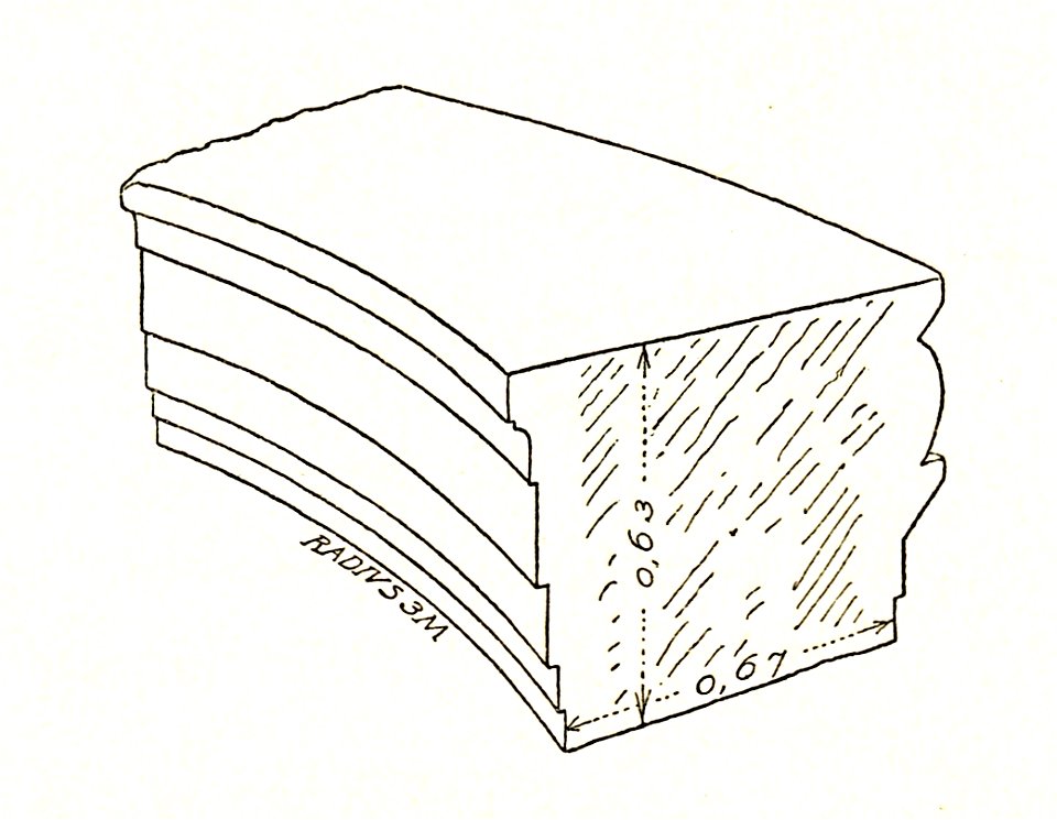 Fig 143 Gebälkstück - Radius 3m