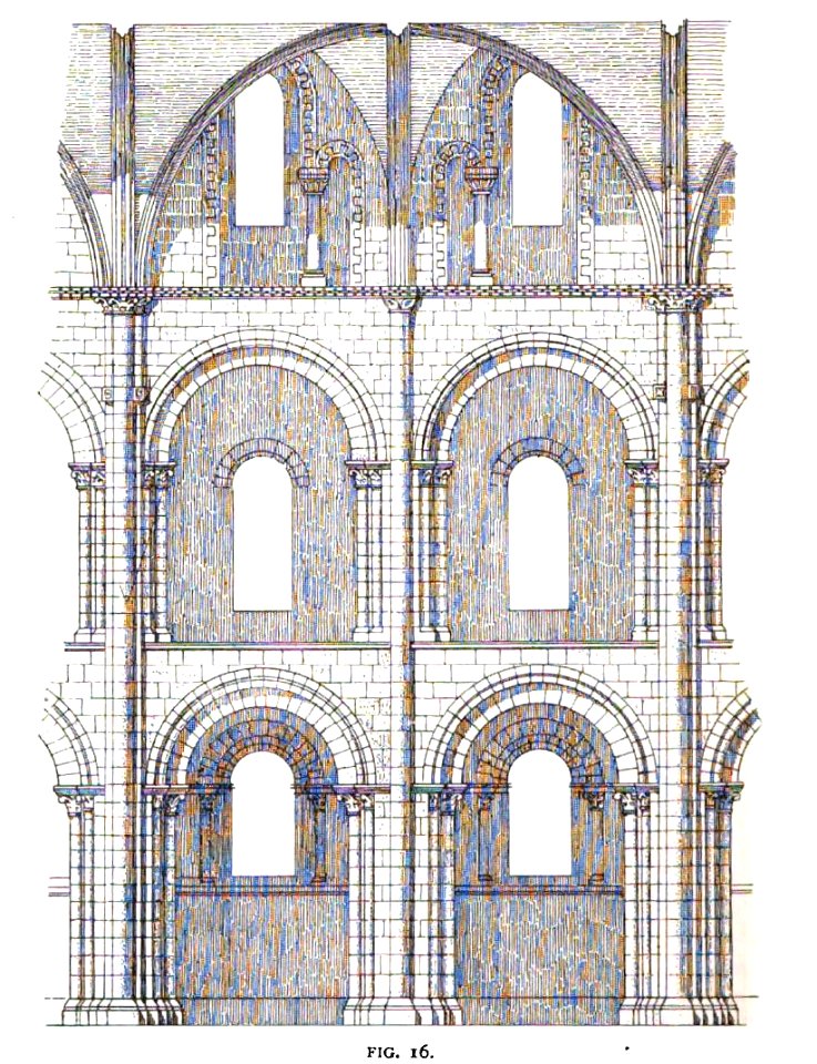 Fig 16 - Elevation of one Double Bay of the Abbaye-aus-Hommes