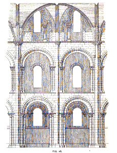 Fig 16 - Elevation of one Double Bay of the Abbaye-aus-Hommes