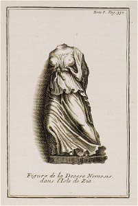 Figure de la Deesse Nemesis dans l'Isle de Zia - Tournefort Joseph Pitton De - 1717