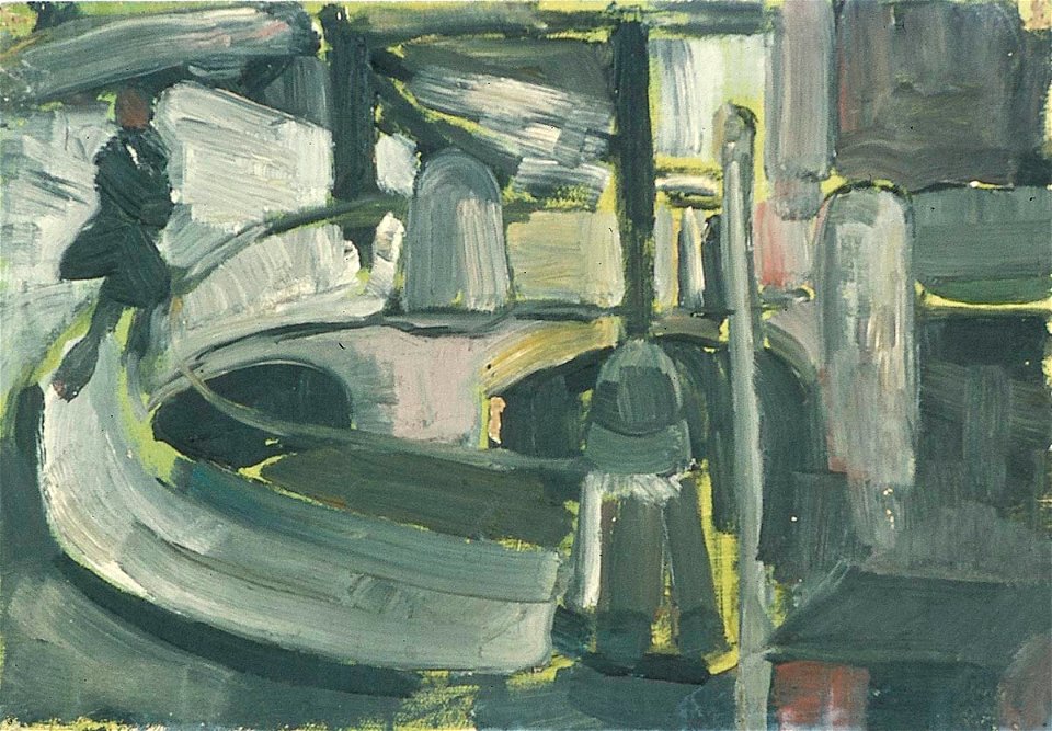 Figure on the Blauwpoortsbrug by Theo van Doesburg AB4095