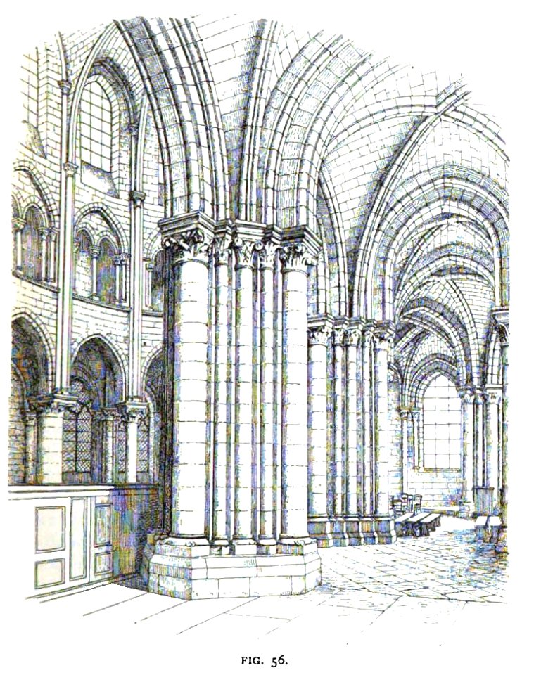 Fig 56 -Interior View of the Apsidal Aisle of St. Leu d’Esserent