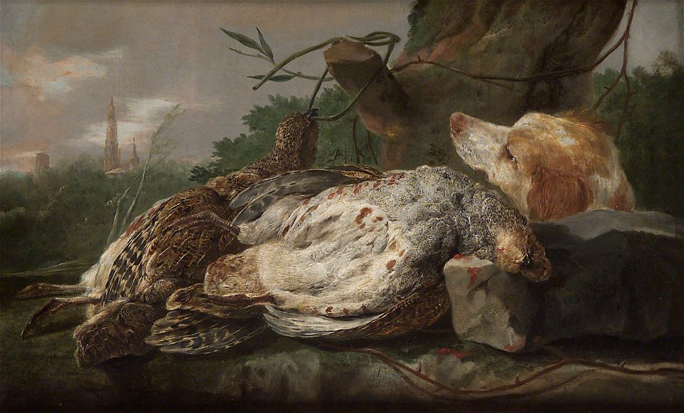Jan Fyt - Dead partridges with hound