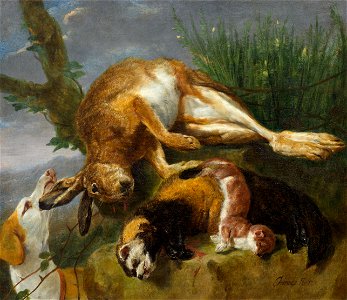 Jan Fyt Jagdstillleben mit Hund Hase und Marder