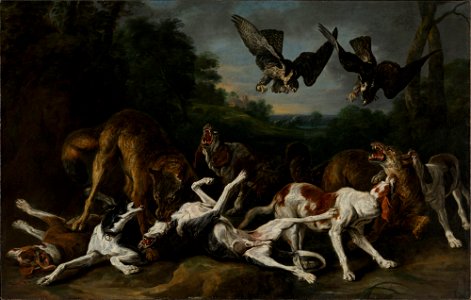 Jan Fyt - Fight between Dogs and Wolves - NG.M.00218 - National Museum of Art, Architecture and Design