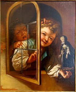 Fighting children with a doll, by Nikolaus Treu, c. 1770-1775 - Mainfränkisches Museum - Würzburg, Germany - DSC04643
