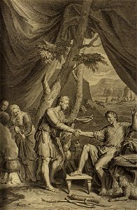 Figures Esau Sells His Birthright for Pottage of Lentils